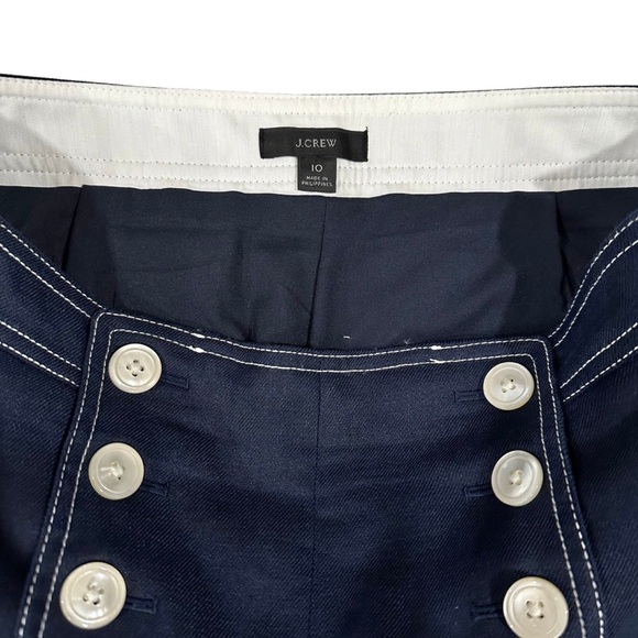 J.Crew High Waisted Peyton Wide Leg Sailor Pants Size 10 EUC Cropped - Picture 4 of 10